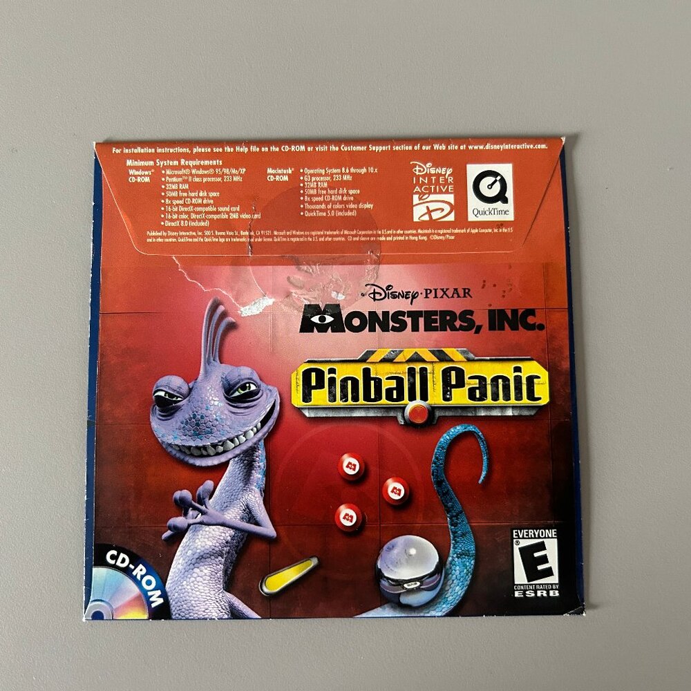Disney Pixar Monsters Inc Pinball Panic (PC 2002)